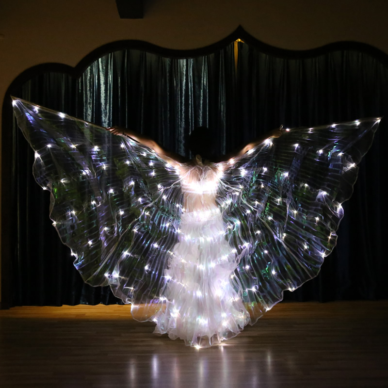 isis wings color change lights 420 Leds Light Up Leds Dance Capes With Telescopic Stick